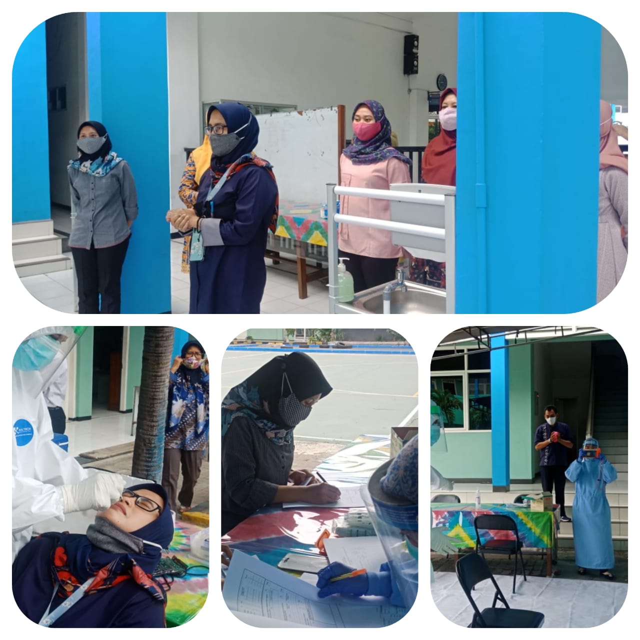 Gambar SMP Barunawati Test Swab Lagi