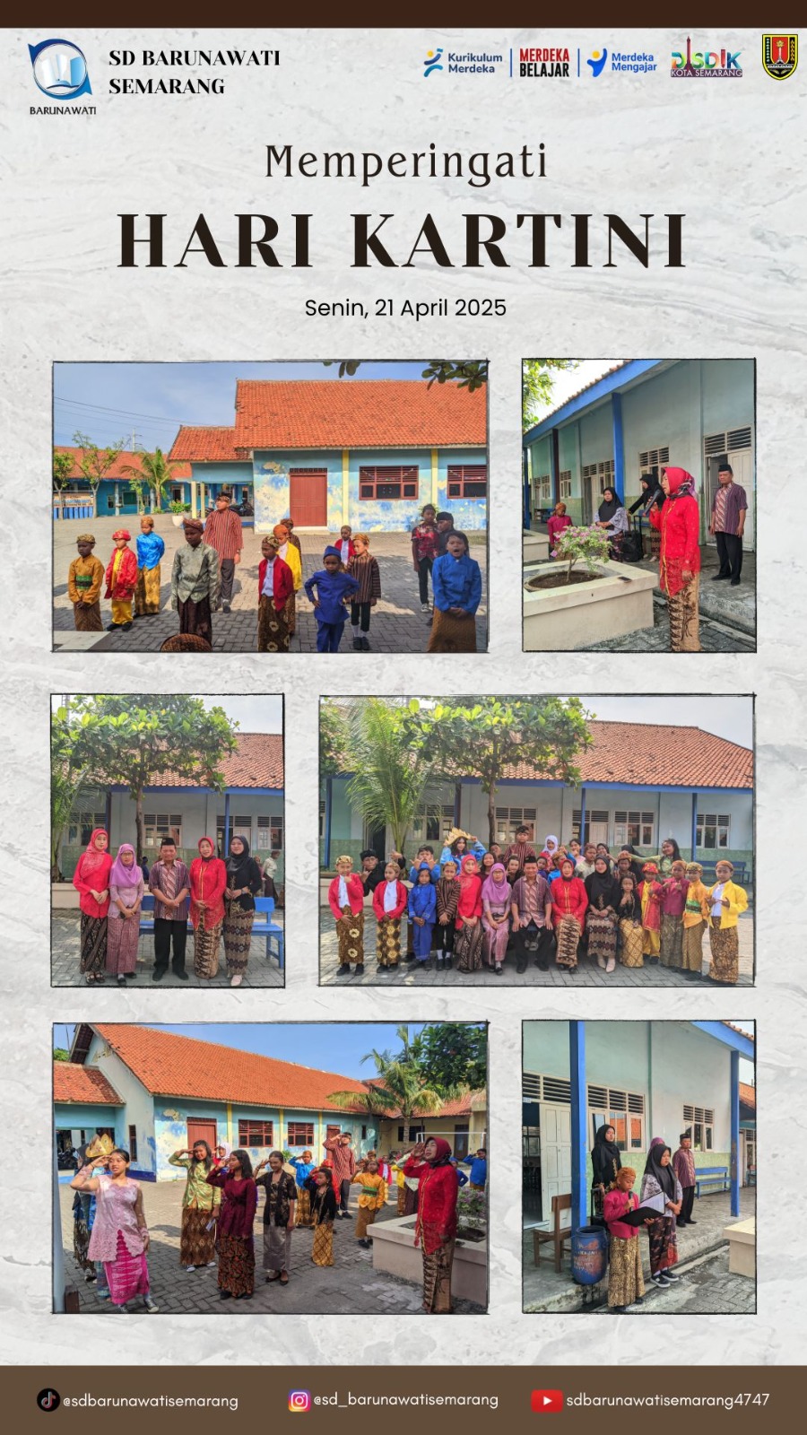 Gambar Hari Kartini di SD Barunawati Semarang